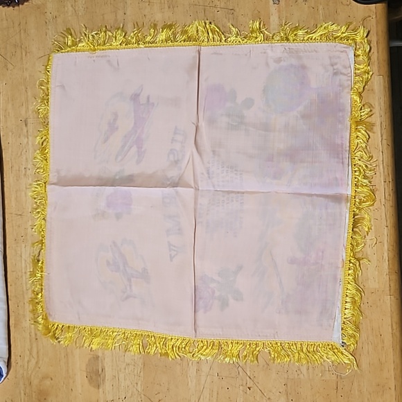 Vintage WWII Original U.S. Army Souvenir Pillow Case Silk 17x17 - Picture 7 of 7